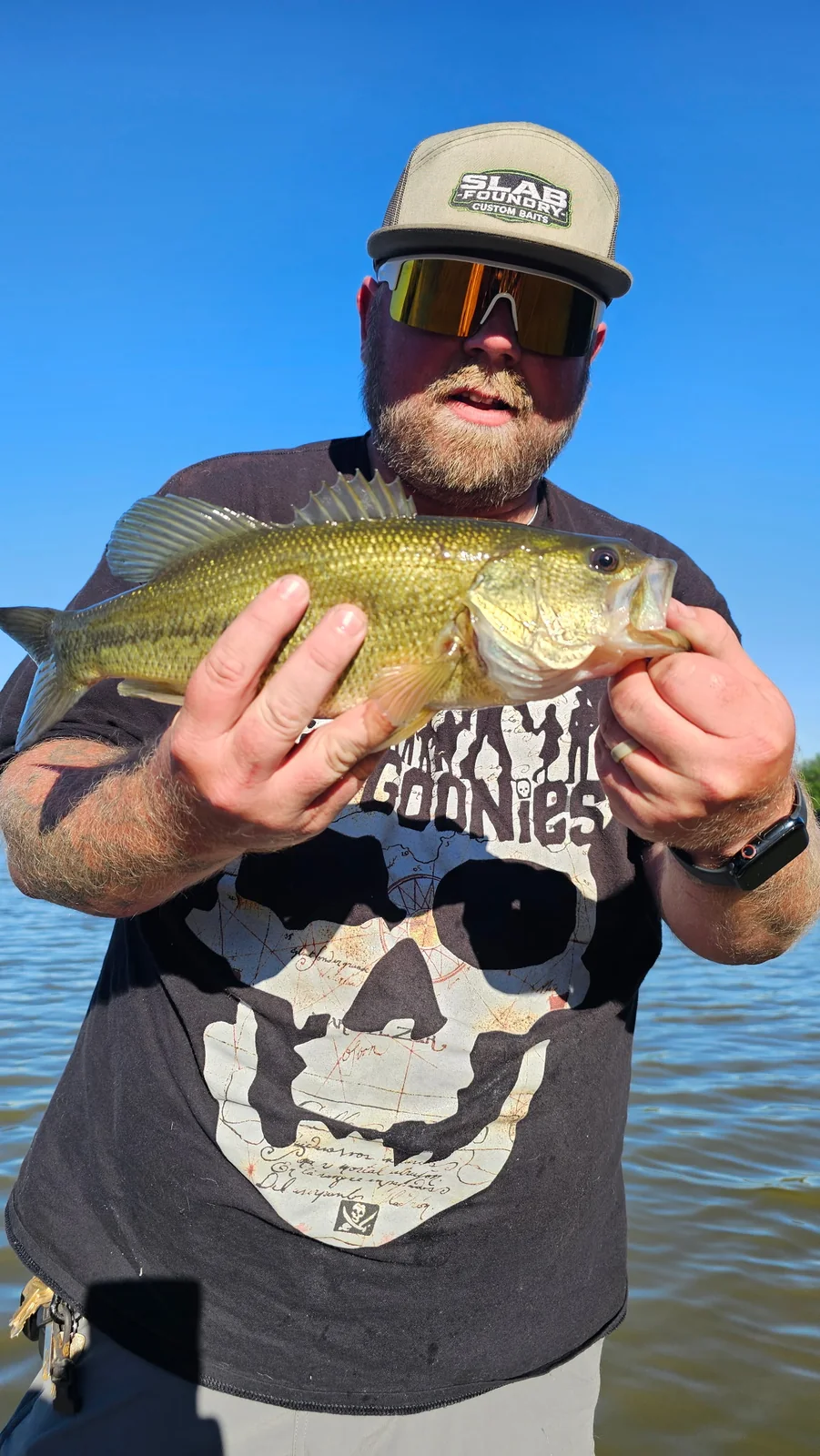 Angler holding a bass
